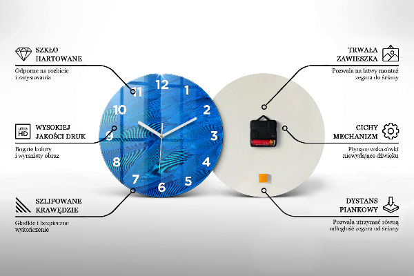 Round glass wall clock Photo of Chicago