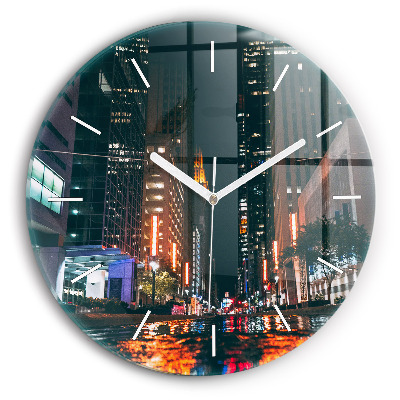 Round glass wall clock Hotel in Houston