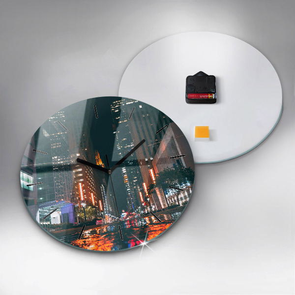 Round glass wall clock Hotel in Houston