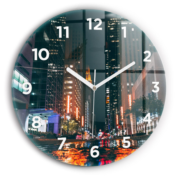Round glass wall clock Hotel in Houston