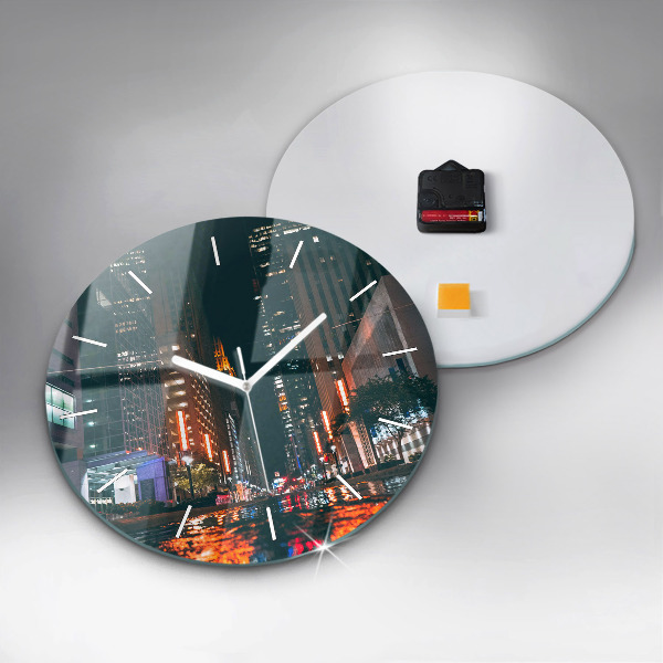 Round glass wall clock Hotel in Houston