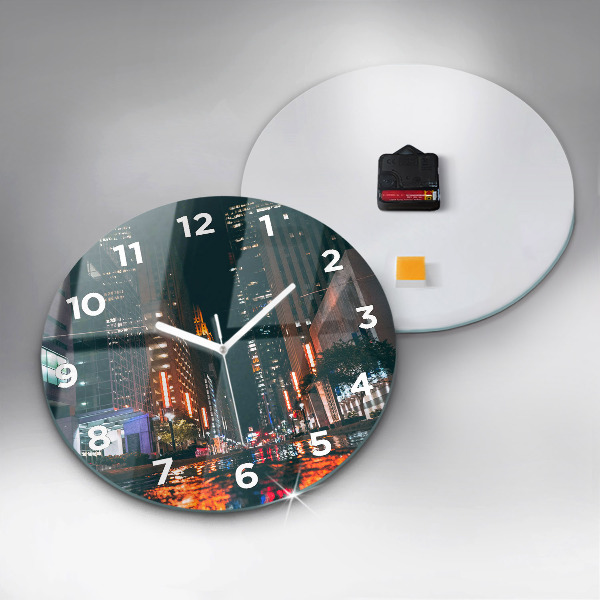 Round glass wall clock Hotel in Houston