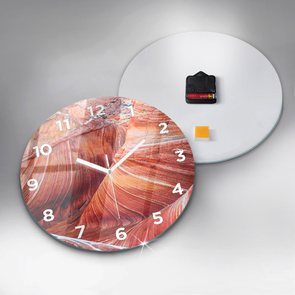 Round glass wall clock The Picturesque Grand Canyon