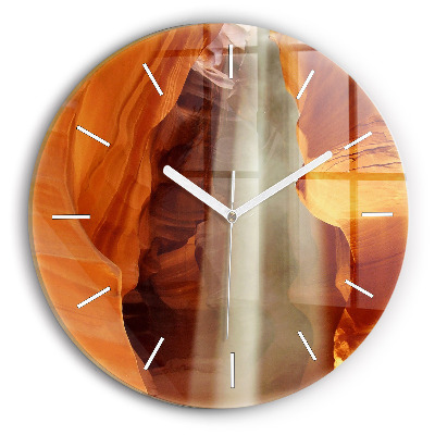 Round glass wall clock Desert Canyon
