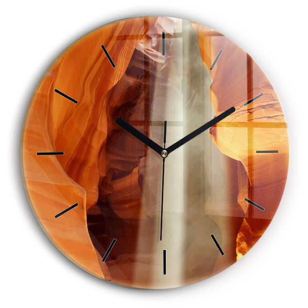Round glass wall clock Desert Canyon