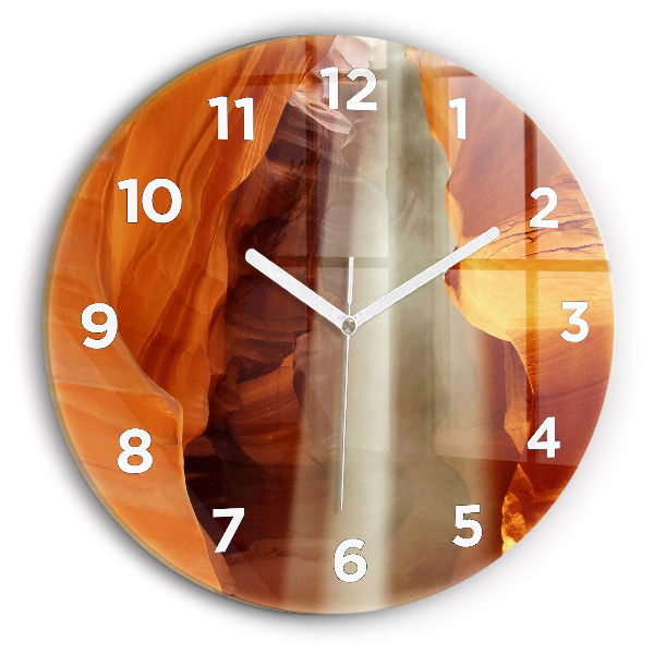 Round glass wall clock Desert Canyon