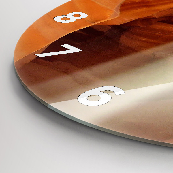 Round glass wall clock Desert Canyon