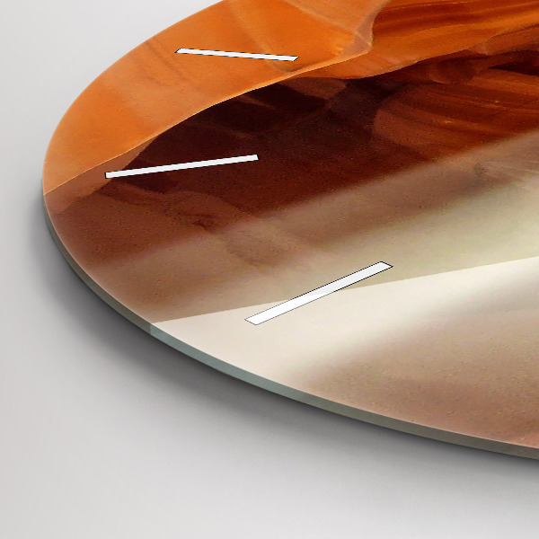 Round glass wall clock Desert Canyon