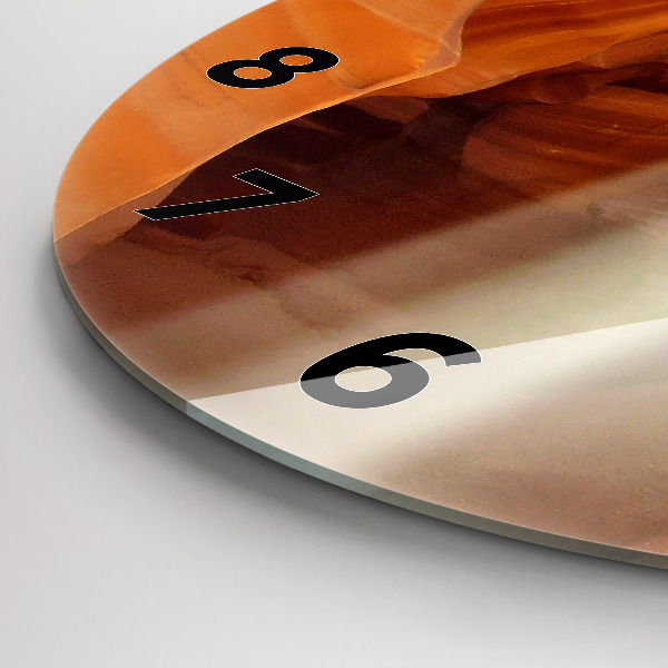 Round glass wall clock Desert Canyon
