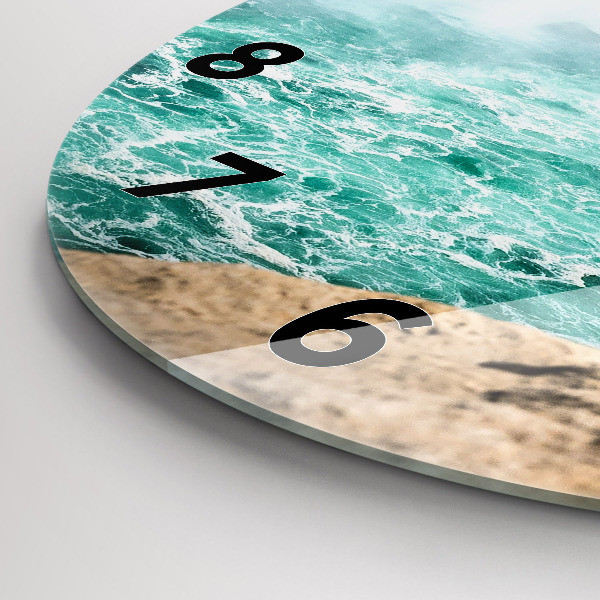 Round glass wall clock The Boat and Niagara