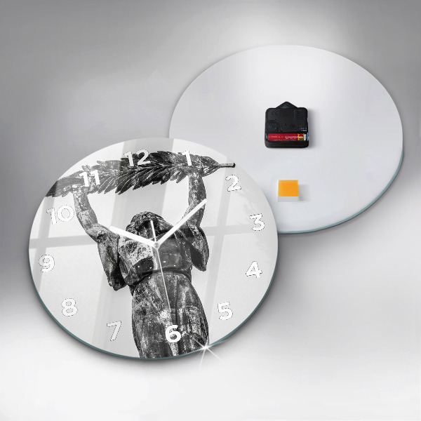 Round glass wall clock Statue of Liberty in Budapest