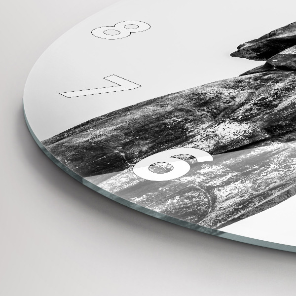 Round glass wall clock Statue of Liberty in Budapest