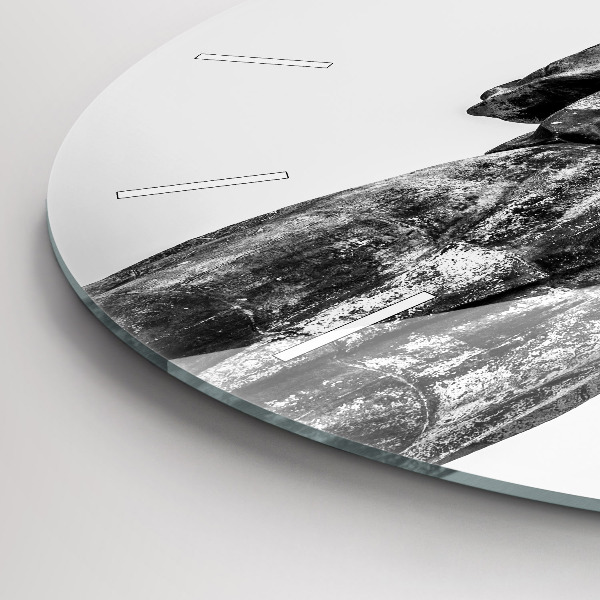 Round glass wall clock Statue of Liberty in Budapest