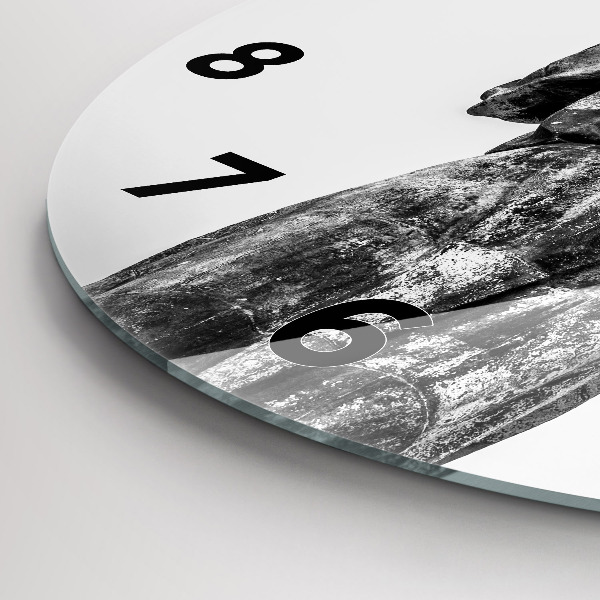 Round glass wall clock Statue of Liberty in Budapest