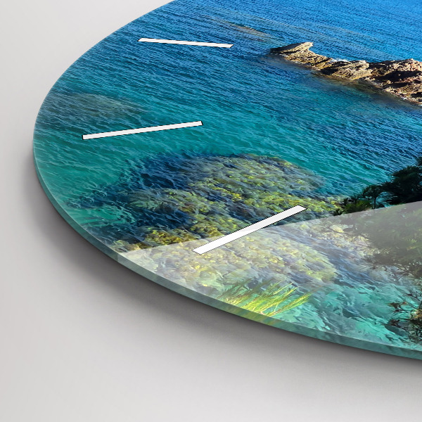 Round glass wall clock Costa Brava