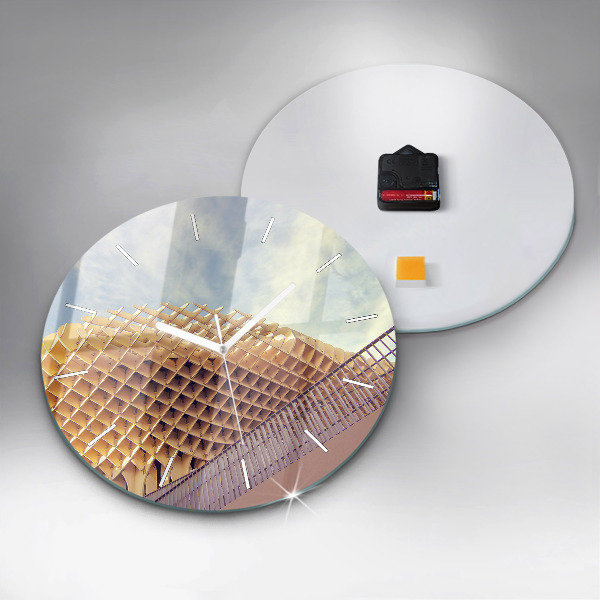 Round glass wall clock Viewpoint in Seville