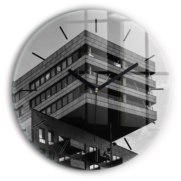 Round glass wall clock Architecture in Amsterdam