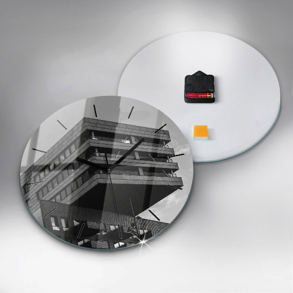 Round glass wall clock Architecture in Amsterdam