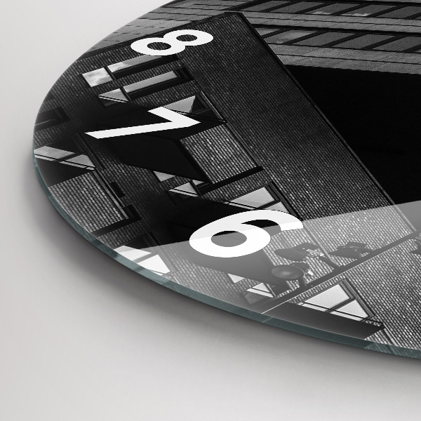 Round glass wall clock Architecture in Amsterdam