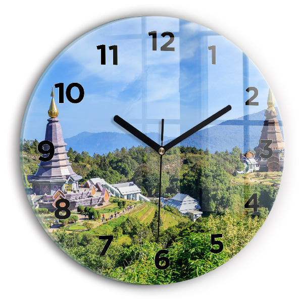 Round glass wall clock Chiang Mai National Park