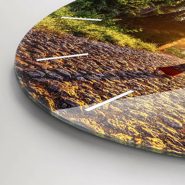 Round glass wall clock Surat Thani Park Thailand