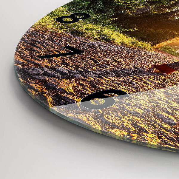 Round glass wall clock Surat Thani Park Thailand