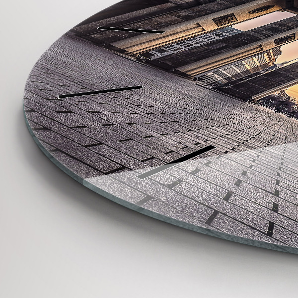 Round glass wall clock Brandenburg Gate