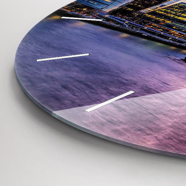 Round glass wall clock View of London