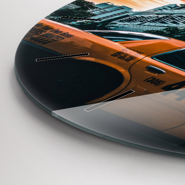 Round glass wall clock Miami, Florida