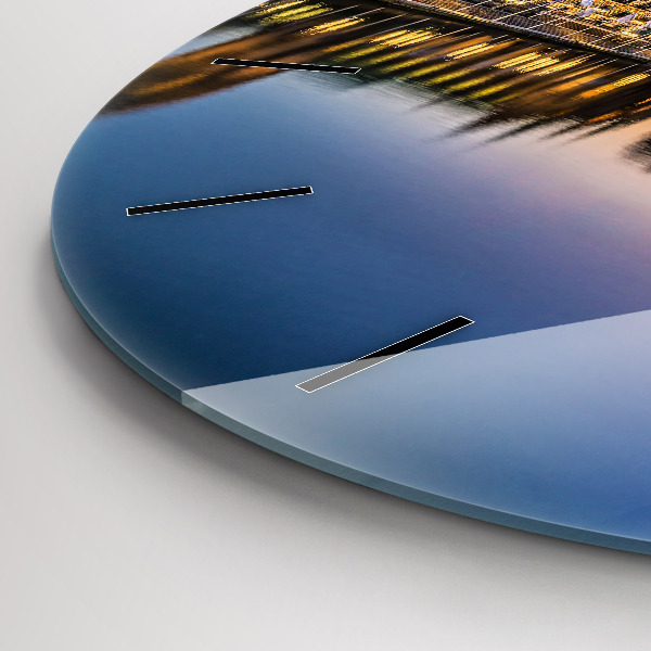 Round glass wall clock Hamburg City Hall