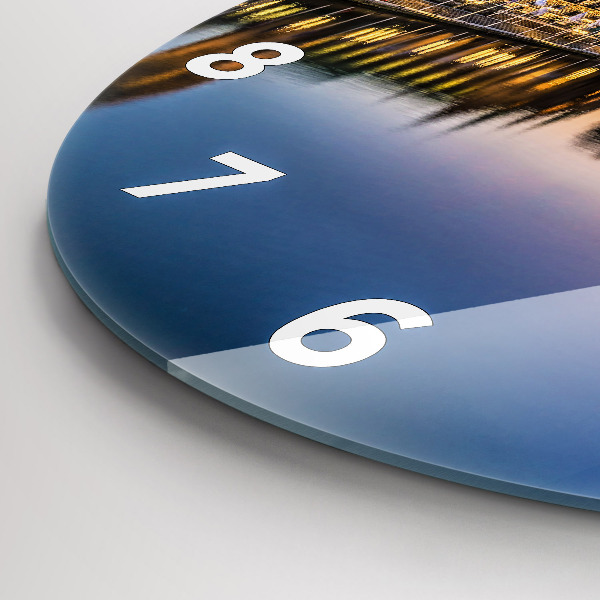 Round glass wall clock Hamburg City Hall