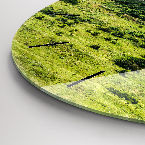 Round glass wall clock Spiš Castle in Slovakia