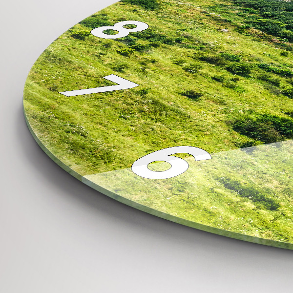 Round glass wall clock Spiš Castle in Slovakia