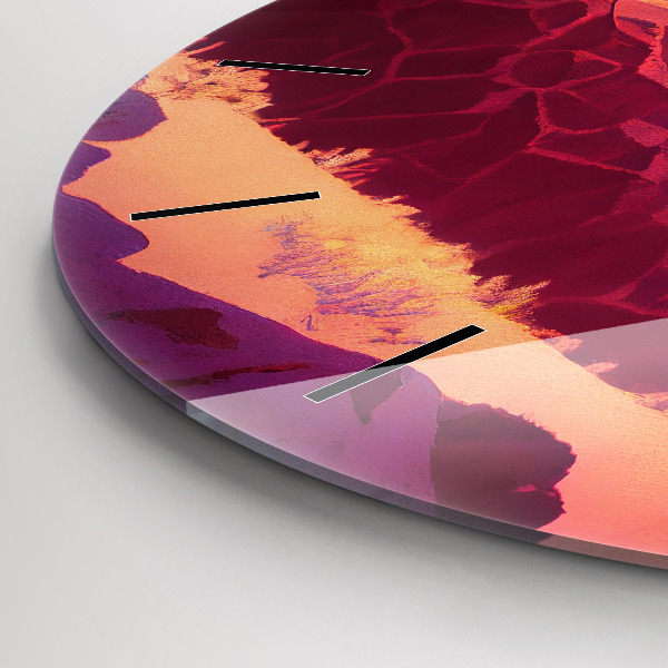 Round glass wall clock Arizona Desert