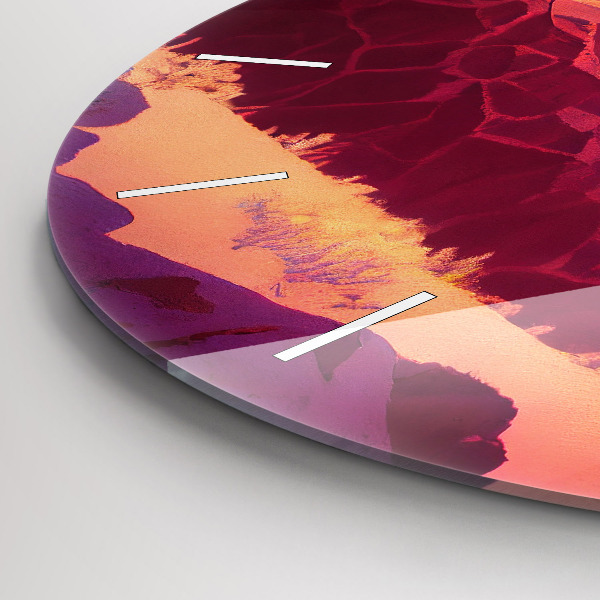 Round glass wall clock Arizona Desert