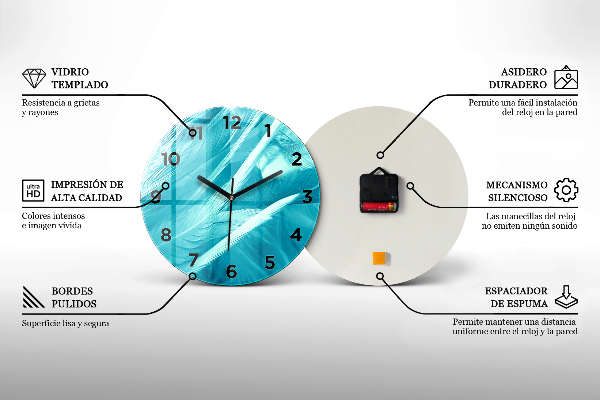 Round glass wall clock City of San Antonio Texas