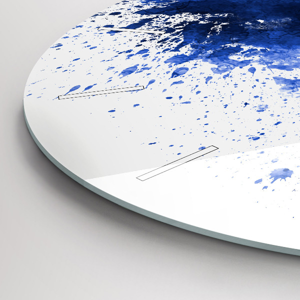 Round glass wall clock San Antonio Watercolors