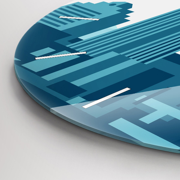 Round glass wall clock Architecture in the USA