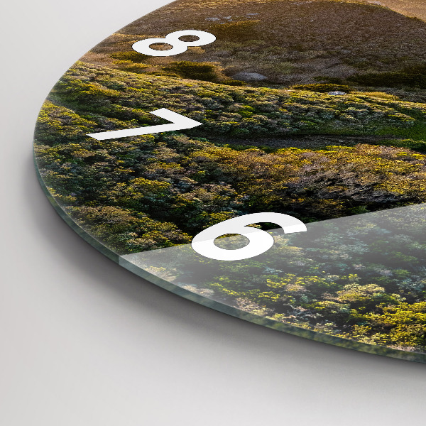 Round glass wall clock The Road to San Francisco