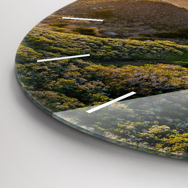 Round glass wall clock The Road to San Francisco