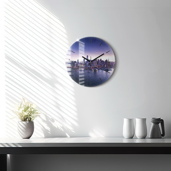 Round glass wall clock View of San Francisco