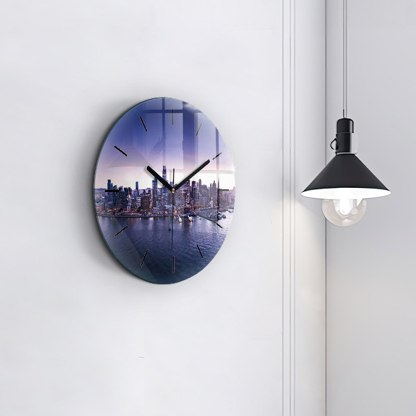Round glass wall clock View of San Francisco
