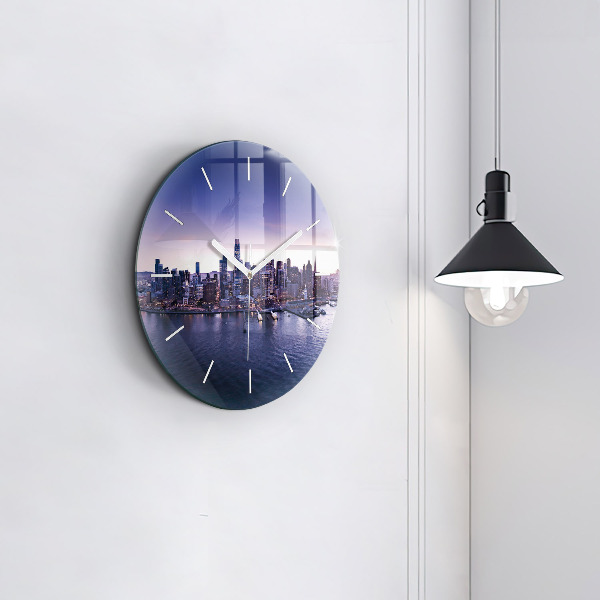 Round glass wall clock View of San Francisco