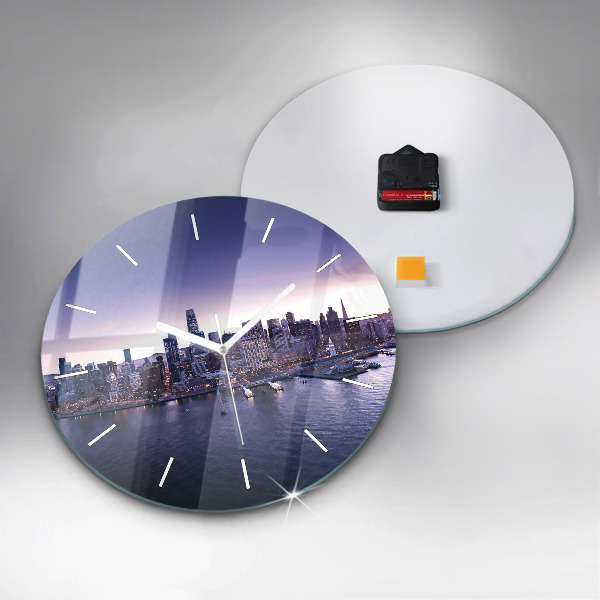 Round glass wall clock View of San Francisco