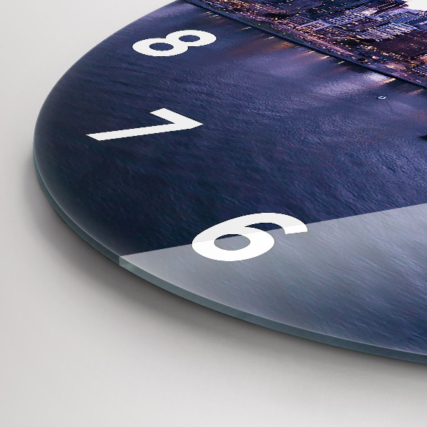 Round glass wall clock View of San Francisco