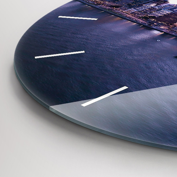Round glass wall clock View of San Francisco