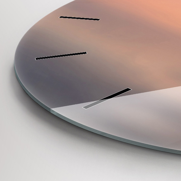 Round glass wall clock Lake Balaton USA