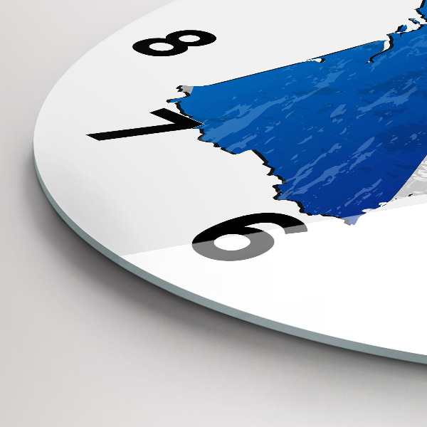 Round glass wall clock Flag of France