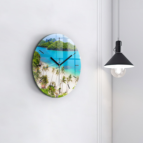 Round glass wall clock National Park Thailand