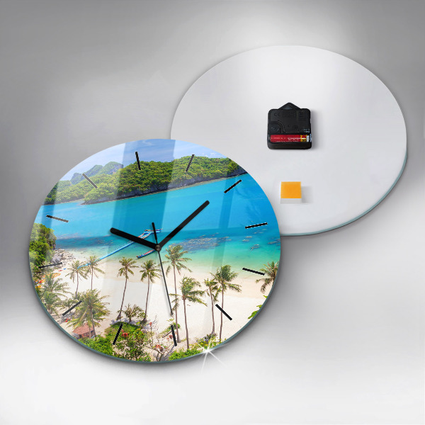 Round glass wall clock National Park Thailand